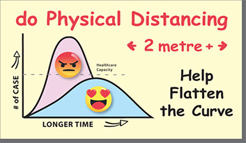 Waterproof Vinyl Banner for Physical Distancing