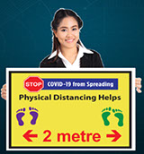 Floor Decal Sticker for Physical Distancing produced in 1 Day in Vancouver