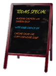 24 Hour Side Walk Sign - Fast production of A-Frame Sign, Sandwich Board, and Rewritible Chalk Board Sign (restaurant)